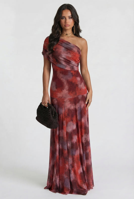 Toledo Dress Printed in Red